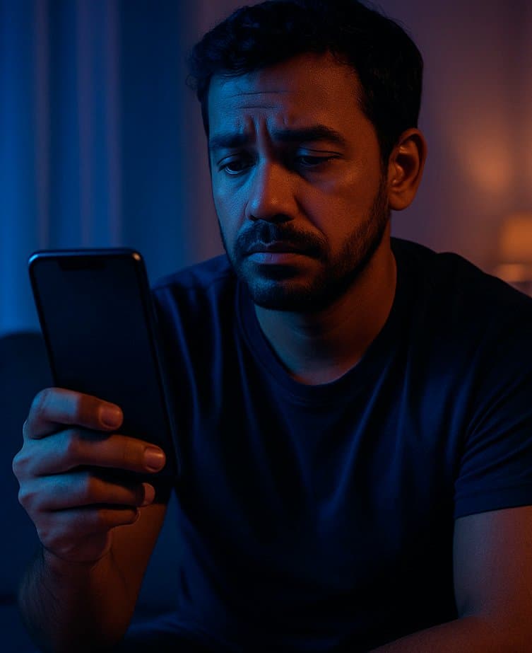 An illustration of a cellphone with empty notifications.